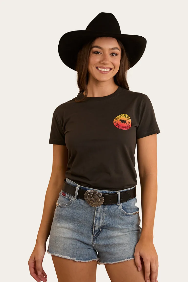 Signature Bull Womens Classic Fit T-Shirt - Charcoal Fade