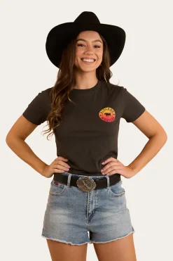 Signature Bull Womens Classic Fit T-Shirt - Charcoal Fade