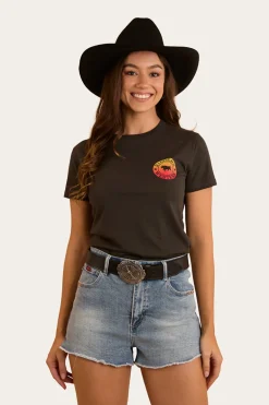 Signature Bull Womens Classic Fit T-Shirt - Charcoal Fade