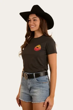 Signature Bull Womens Classic Fit T-Shirt - Charcoal Fade