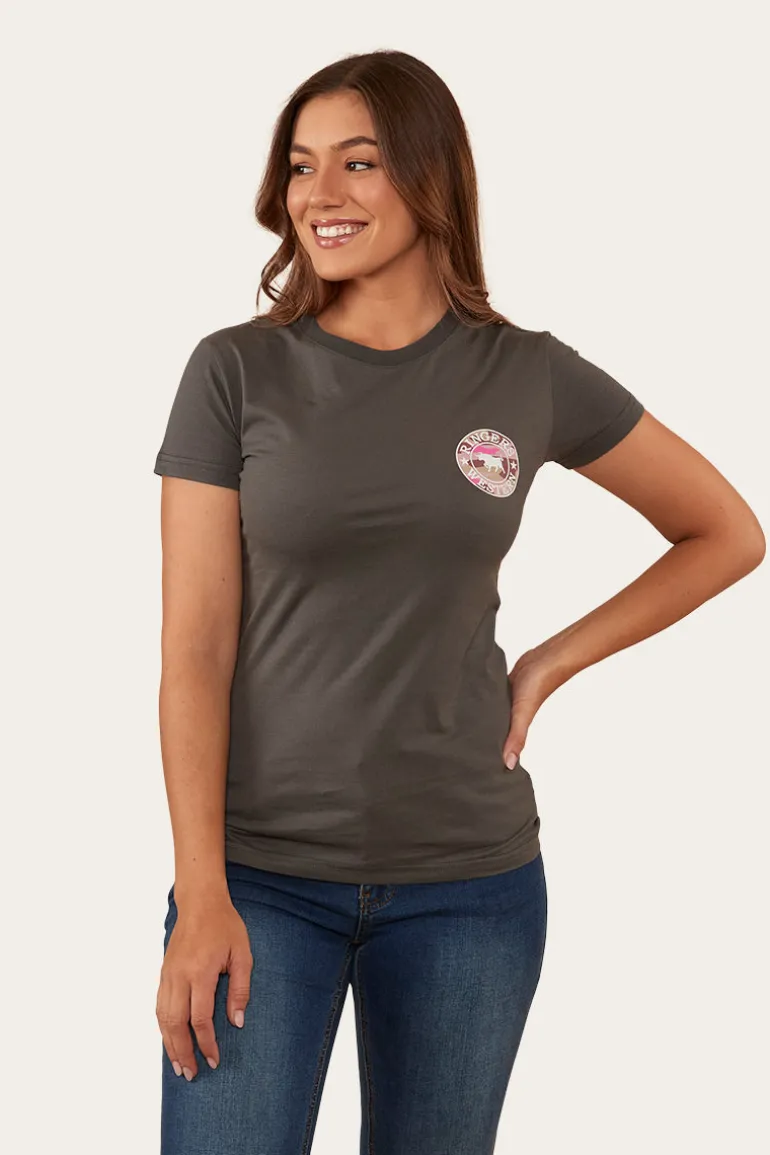Signature Bull Womens Classic Fit T-Shirt - Vintage Black/Pink Camo