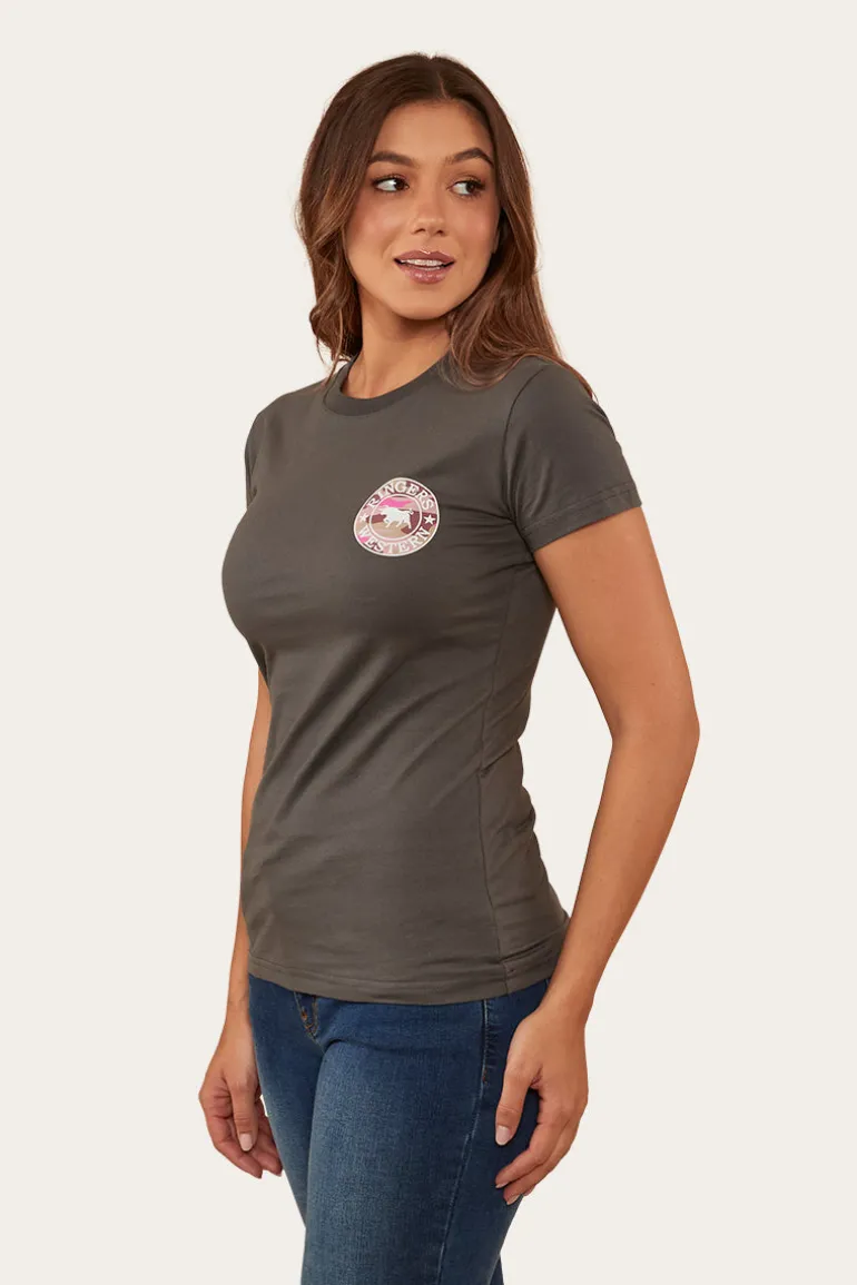 Signature Bull Womens Classic Fit T-Shirt - Vintage Black/Pink Camo