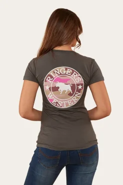 Signature Bull Womens Classic Fit T-Shirt - Vintage Black/Pink Camo