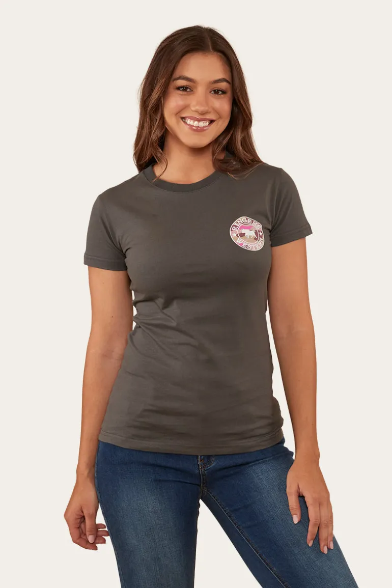 Signature Bull Womens Classic Fit T-Shirt - Vintage Black/Pink Camo