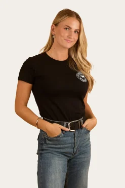 Signature Bull Womens Classic Fit T-Shirt - Black/White
