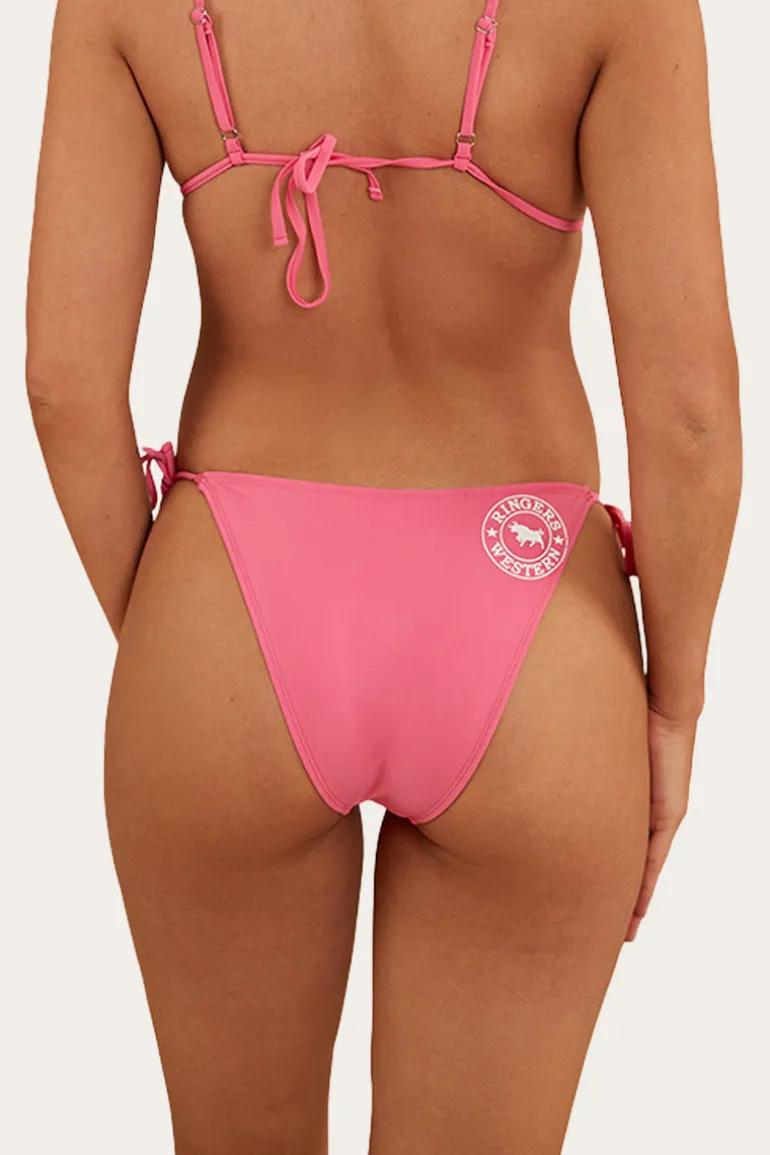 Signature Bull Womens Tie Side Bikini Bottom - Melon