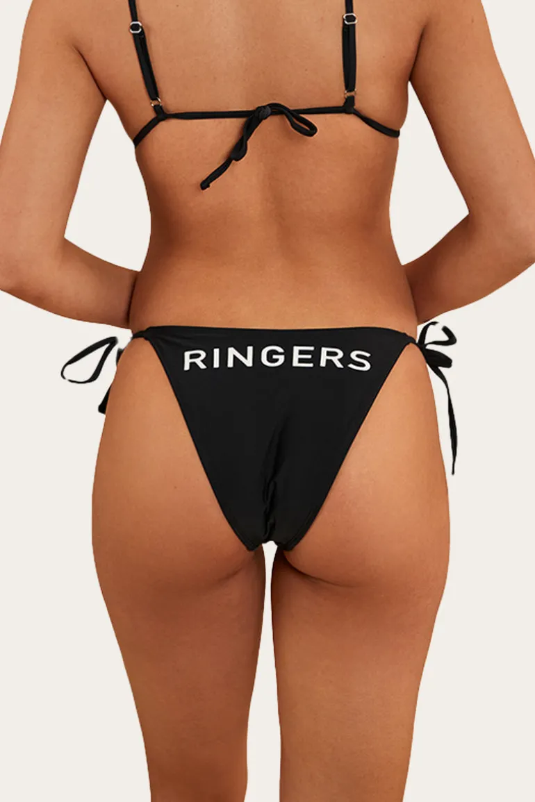 Signature Bull Womens Tie Side Bikini Bottom - Black