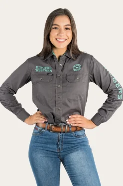 Signature Jillaroo Womens Full Button Work Shirt - Magnum/Mint