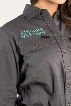 Signature Jillaroo Womens Full Button Work Shirt - Magnum/Mint