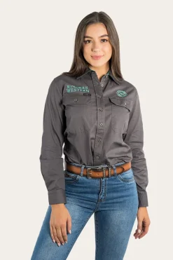 Signature Jillaroo Womens Full Button Work Shirt - Magnum/Mint