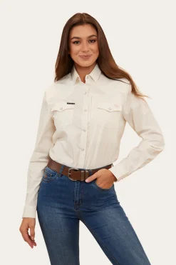 Silverlake Womens Western Shirt - Off White