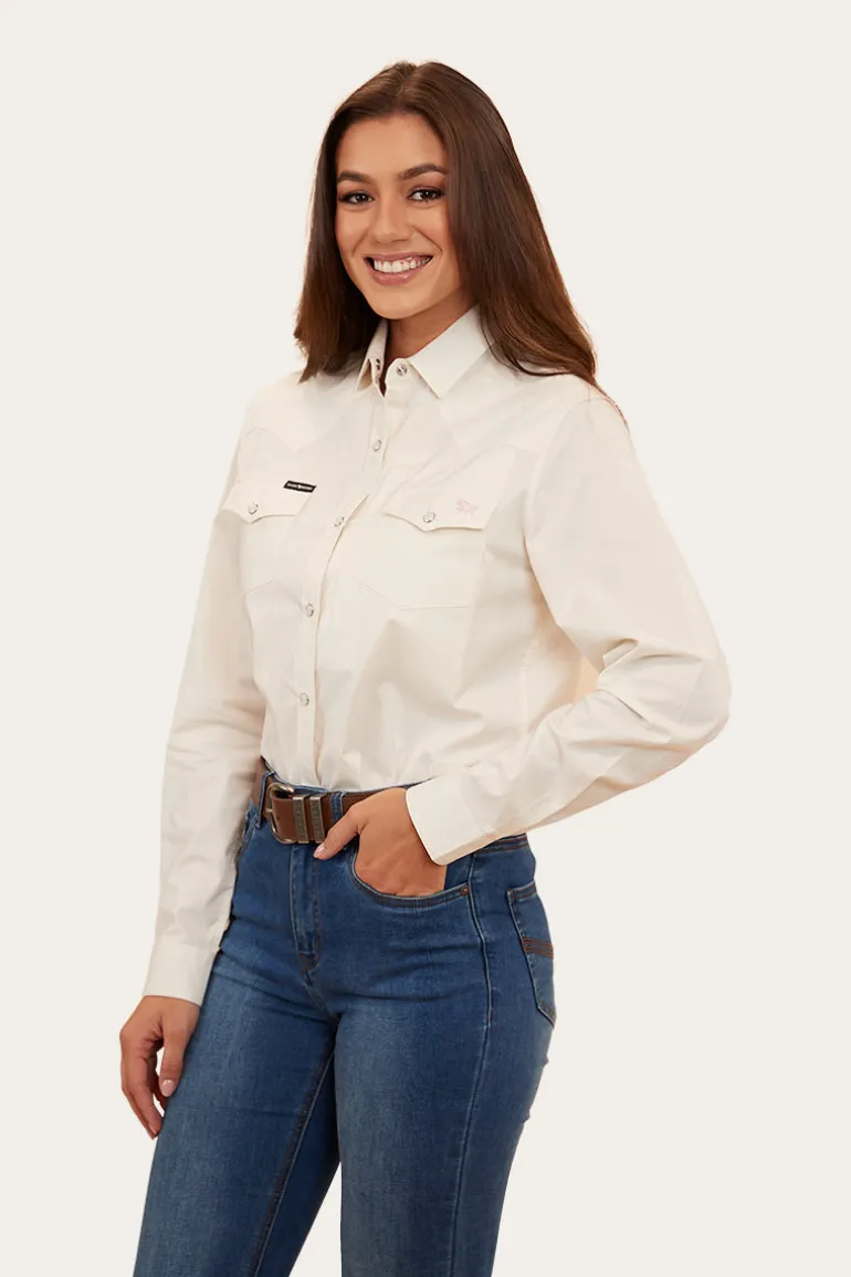 Silverlake Womens Western Shirt - Off White