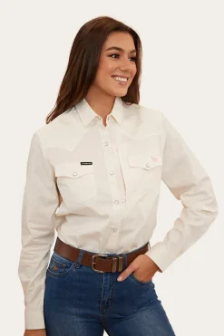 Silverlake Womens Western Shirt - Off White