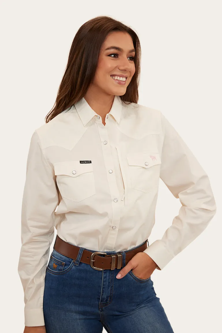 Silverlake Womens Western Shirt - Off White