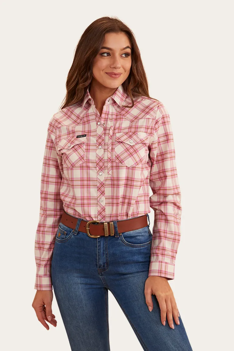 Silverlake Womens Western Shirt - Pink/Check