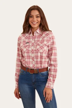 Silverlake Womens Western Shirt - Pink/Check