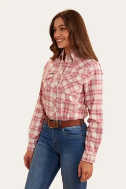 Silverlake Womens Western Shirt - Pink/Check