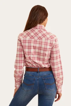 Silverlake Womens Western Shirt - Pink/Check