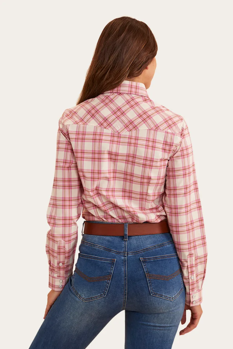 Silverlake Womens Western Shirt - Pink/Check