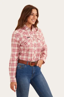 Silverlake Womens Western Shirt - Pink/Check