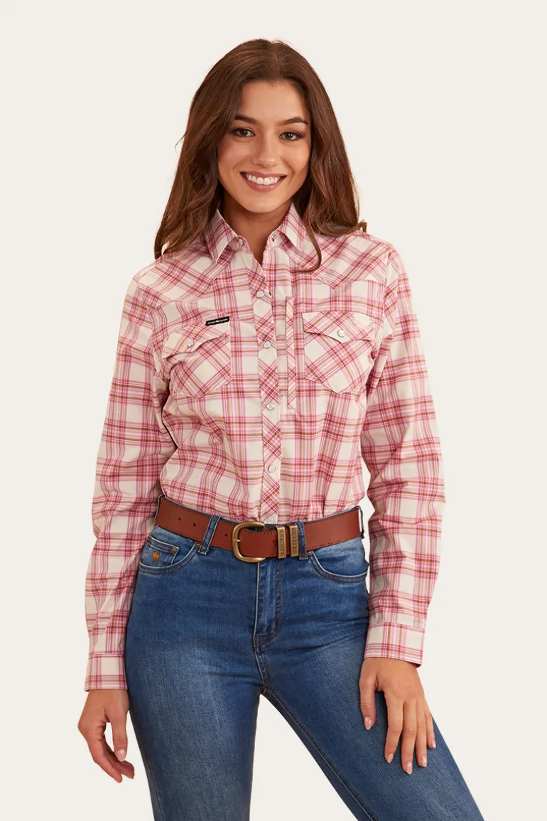 Silverlake Womens Western Shirt - Pink/Check