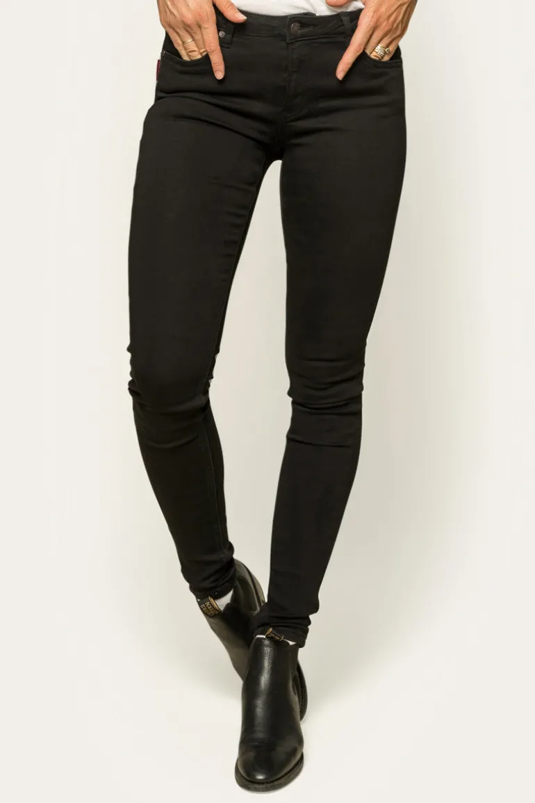 Sophie Womens Skinny Leg Jeans - Black
