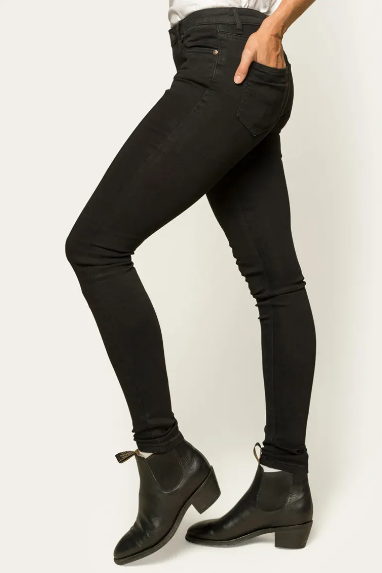 Sophie Womens Skinny Leg Jeans - Black
