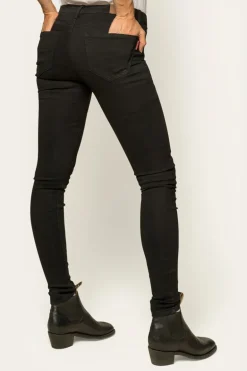 Sophie Womens Skinny Leg Jeans - Black