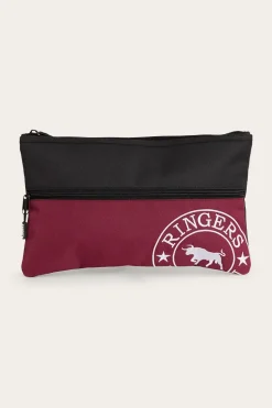 Spencer Pencil Case - Burgundy/Black