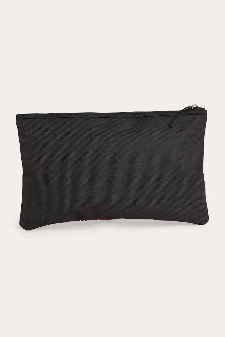 Spencer Pencil Case - Burgundy/Black