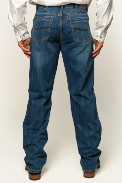 Station Hill Mens Relaxed Fit Jean - Dark Wash Blue