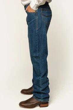Station Hill Mens Relaxed Fit Jean - Dark Wash Blue