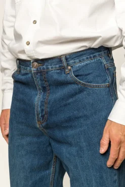 Station Hill Mens Relaxed Fit Jean - Dark Wash Blue