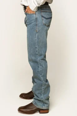 Station Hill Mens Relaxed Fit Jean - Light Wash Blue