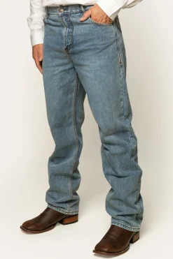 Station Hill Mens Relaxed Fit Jean - Light Wash Blue
