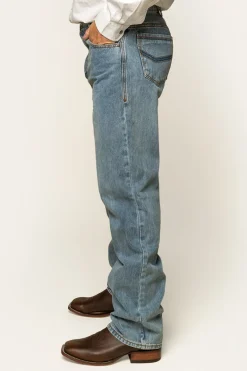 Station Hill Mens Relaxed Fit Jean - Light Wash Blue