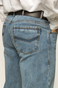 Station Hill Mens Relaxed Fit Jean - Light Wash Blue