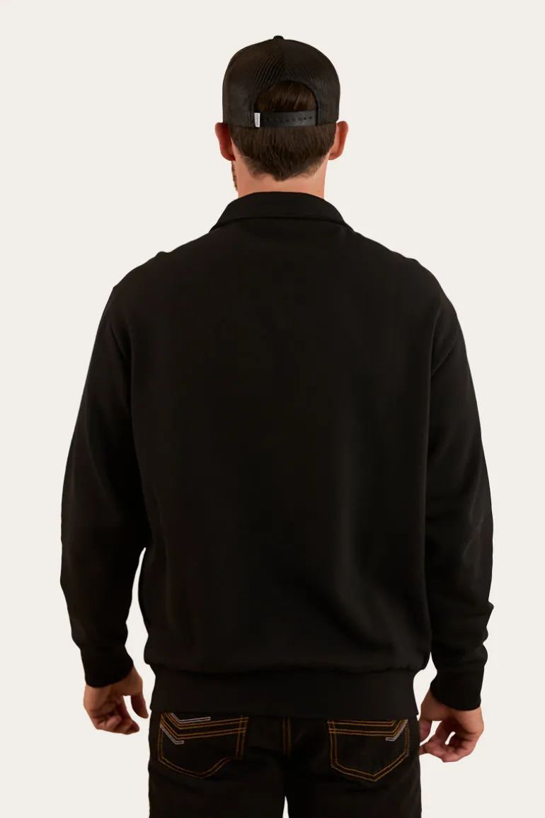 Strand Mens 1/4 Zip Crew - Black