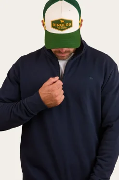 Strand Mens 1/4 Zip Crew - Navy