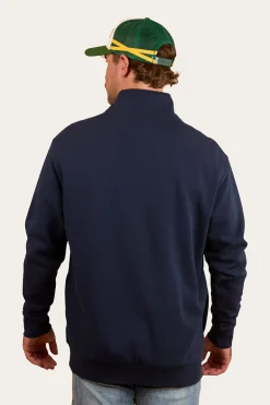 Strand Mens 1/4 Zip Crew - Navy