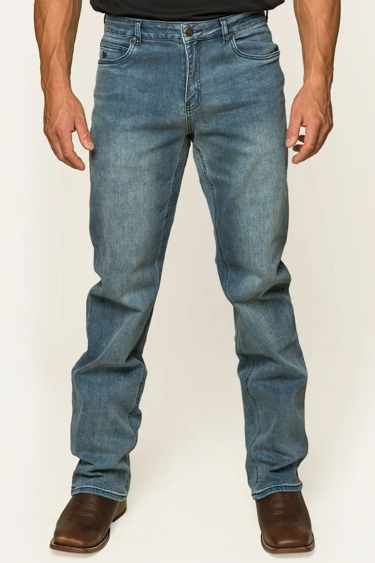 Sturt Mens Relaxed Leg Jeans - Light Blue