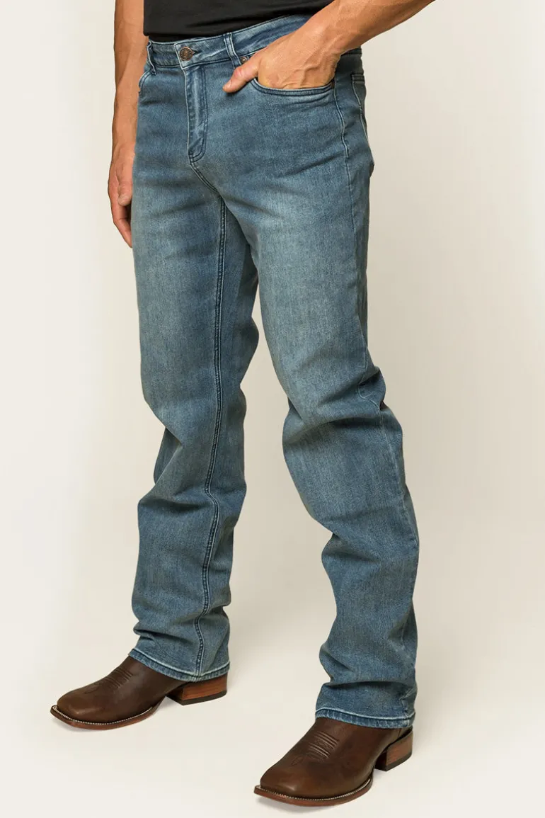 Sturt Mens Relaxed Leg Jeans - Light Blue