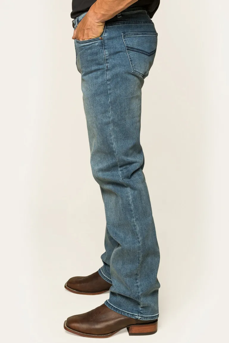 Sturt Mens Relaxed Leg Jeans - Light Blue
