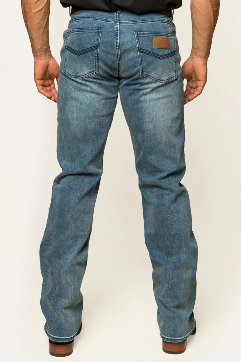 Sturt Mens Relaxed Leg Jeans - Light Blue