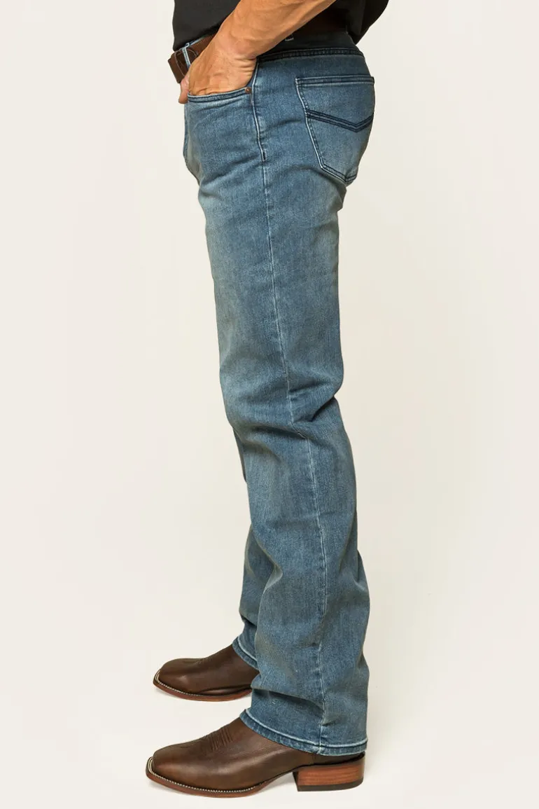 Sturt Mens Relaxed Leg Jeans - Light Blue