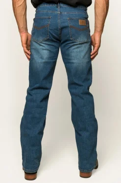 Sturt Mens Relaxed Leg Jeans - Mid Blue