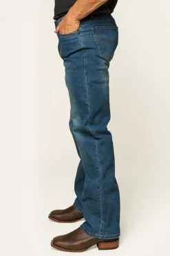 Sturt Mens Relaxed Leg Jeans - Mid Blue