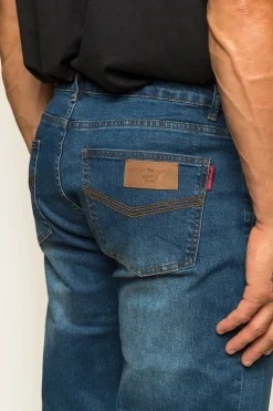 Sturt Mens Relaxed Leg Jeans - Mid Blue