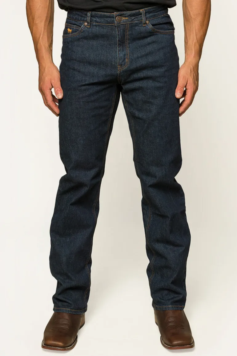 Sturt Mens Relaxed Leg Jeans - Dark Blue