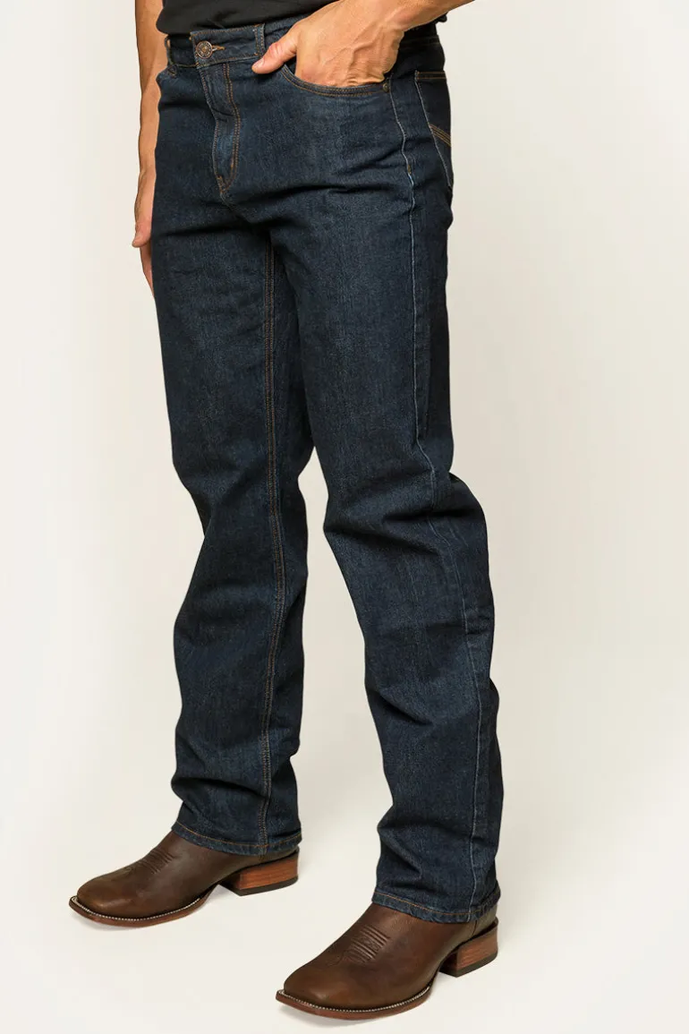 Sturt Mens Relaxed Leg Jeans - Dark Blue